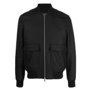 Casual Bomberjack in wol keper J.Lindeberg , Black , Heren