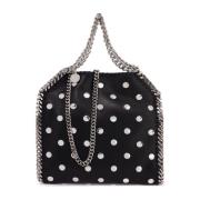 Gestikte Mini Tote Tas Stella McCartney , Black , Dames