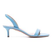 Blauwe Elegante Open Lage Hak Sandalen Aquazzura , Blue , Dames