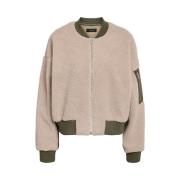 Birch/KALAMATA Bomberjack Freewear Beige Noisy May , Beige , Dames