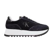 Retro Laceup Runner Sneakers Calvin Klein , Black , Dames