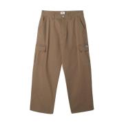 Bruine Cargo Baggy Broek Obey , Brown , Heren