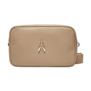 Beige Schoudertas met Fly-detail Patrizia Pepe , Beige , Dames