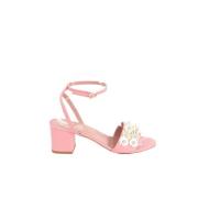 Pre-owned Leather sandals Valentino Vintage , Pink , Dames