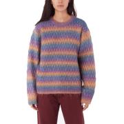 Daytrip Crew Sweater Paars Verloop Obey , Multicolor , Dames