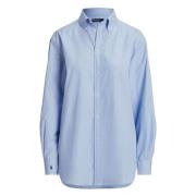 Blauwe Casual Overhemd met Lange Mouwen Polo Ralph Lauren , Blue , Dam...