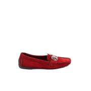 Pre-owned Leather flats Louis Vuitton Vintage , Red , Dames