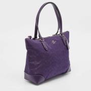 Pre-owned Leather totes Coach Pre-owned , Purple , Dames