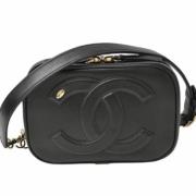 Pre-owned Leather chanel-bags Chanel Vintage , Black , Dames