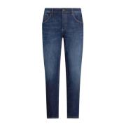 Stretch denim jeans met taps toelopende pasvorm PT Torino , Blue , Her...