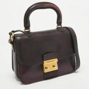 Pre-owned Leather handbags Miu Miu Pre-owned , Purple , Dames