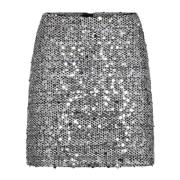 Paillet Mini Rok - Wit Zwart Co'Couture , Gray , Dames