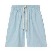 Blauwe Casual Katoen Linnen Shorts Proenza Schouler , Blue , Dames