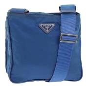 Pre-owned Canvas prada-bags Prada Vintage , Blue , Dames