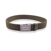 Pre-owned Canvas belts Versace Pre-owned , Green , Dames