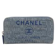 Pre-owned Fabric wallets Chanel Vintage , Blue , Dames