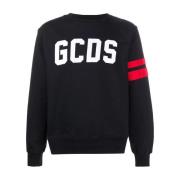 Zwarte Logo Crewneck Sweatshirt Gcds , Black , Heren