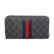 Pre-owned Canvas wallets Gucci Vintage , Black , Heren