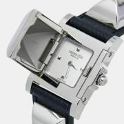 Pre-owned Metal watches Hermès Vintage , Gray , Dames