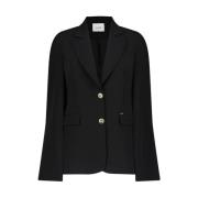 Zwarte stretch blazer met reverskraag Gaudi , Black , Dames