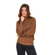 Lurex Turtle Neck Sweater Geisha , Brown , Dames