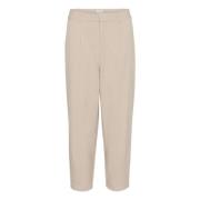 Hoge Taille Korte Broek Pak Kaffe , Beige , Dames