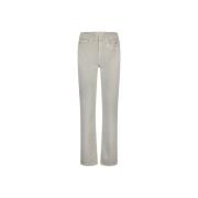 Geborduurde Hart Straight Denim Broek Fabienne Chapot , Gray , Dames