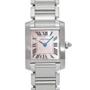 Pre-owned Stainless Steel watches Cartier Vintage , Pink , Dames