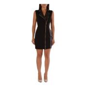 Elegante Zwarte Cocktailjurk MET , Black , Dames