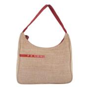 Pre-owned Canvas prada-bags Prada Vintage , Beige , Dames