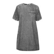 Korte Jurk Medium Grijs Retro Wassen My Essential Wardrobe , Gray , Da...