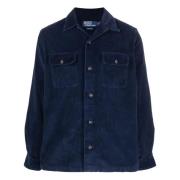 Blauwe Corduroy Buttoned Lange Mouw Shirt Polo Ralph Lauren , Blue , H...