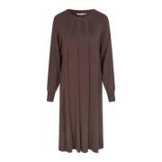 Eenvoudige Gebreide Jurk Koffieboon Masai , Brown , Dames