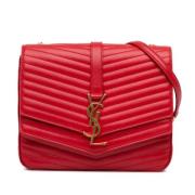 Pre-owned Leather crossbody-bags Yves Saint Laurent Vintage , Red , Da...