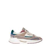 Beige Casual Chic Sneakers Vela Gekleurd D.a.t.e. , Multicolor , Heren