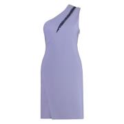 Paillet Eén Schouder Jurk met Voorspleet Genny , Purple , Dames