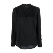 Zwarte Katoenen Casual Blouse Rag & Bone , Black , Dames