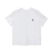 Witte Unisex Myloe T-shirt met DL-logo Juicy Couture , White , Heren