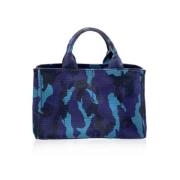 Pre-owned Canvas prada-bags Prada Vintage , Blue , Dames