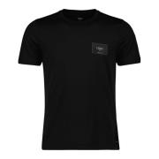 Roma Collectie Zwart Katoenen T-shirt Fendi , Black , Heren