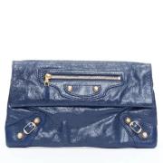 Pre-owned Leather balenciaga-bags Balenciaga Vintage , Blue , Dames