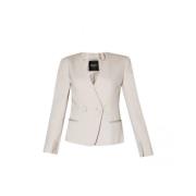 Grijze cropped blazer in Milanese steek Liu Jo , Gray , Dames