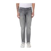 George Denim Gebruikt Effect Broek Dondup , Gray , Heren