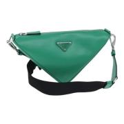 Pre-owned Leather prada-bags Prada Vintage , Green , Dames