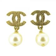 Pre-owned Metal chanel-jewelry Chanel Vintage , Yellow , Dames