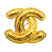 Pre-owned Metal chanel-jewelry Chanel Vintage , Yellow , Dames