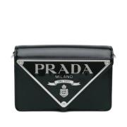 Pre-owned Leather crossbody-bags Prada Vintage , Black , Dames