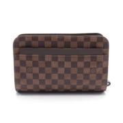 Pre-owned Canvas clutches Louis Vuitton Vintage , Brown , Dames