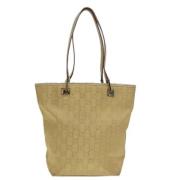 Pre-owned Canvas totes Gucci Vintage , Yellow , Dames