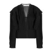 Zwarte Katoenen Casual Blouse IRO , Black , Dames